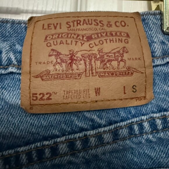 Vintage Levi's 522 High Rise Jeans‎ Women 16 Short Blue Denim Streetwear 90's - Picture 6 of 9
